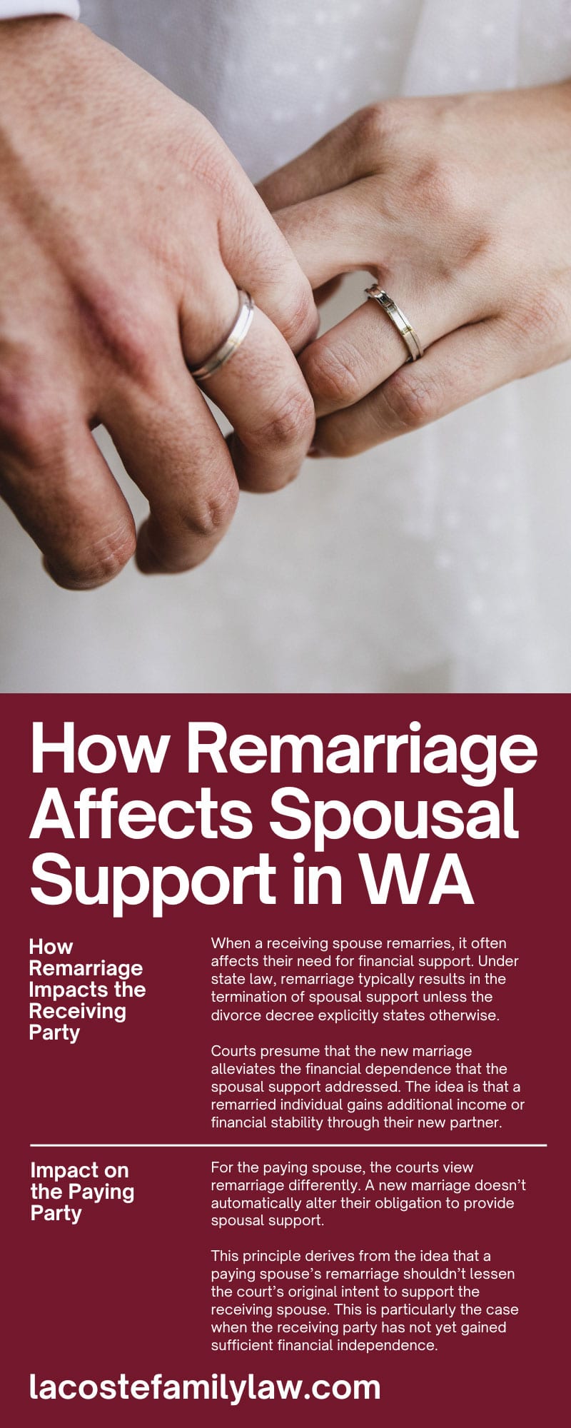 How Remarriage Affects Spousal Support in WA